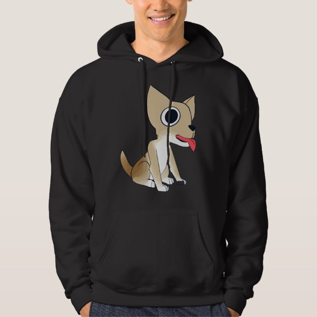 Charlie Chihuahua Fullt W Transparent Bg Hoodie (Framsida)