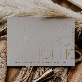 CHARLIE Cream Gold Foil Ho Ho Family jul