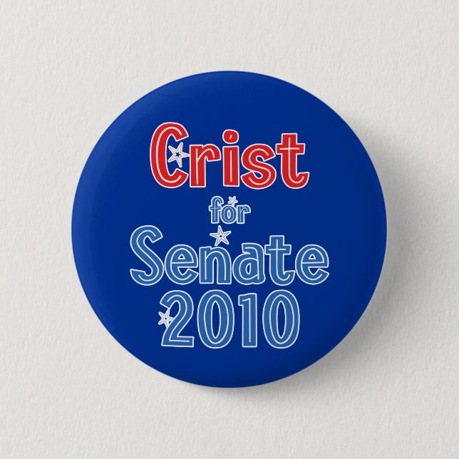 Charlie Crist för den senatstjärnadesignen 2010 Knapp (Framsida)