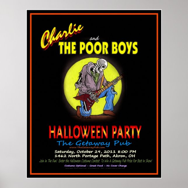 Charlie & den fattiga pojkehalloween festaffischen poster (Framsidan)