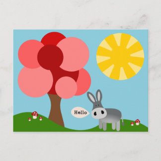 Charlie, Donkey Hej Card Vykort