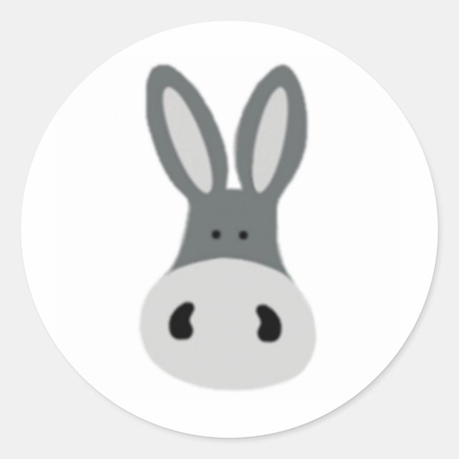 Charlie Donkey Runt Klistermärke (Framsida)