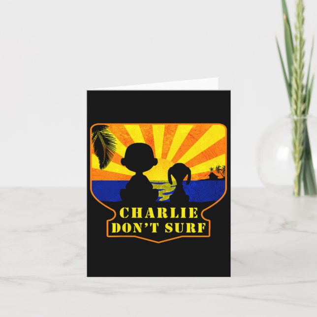 Charlie Don't Surf _ Funny Movie Premium  Kort (Framsida)