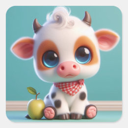 "Charlie" Fyrkantigt Klistermärke