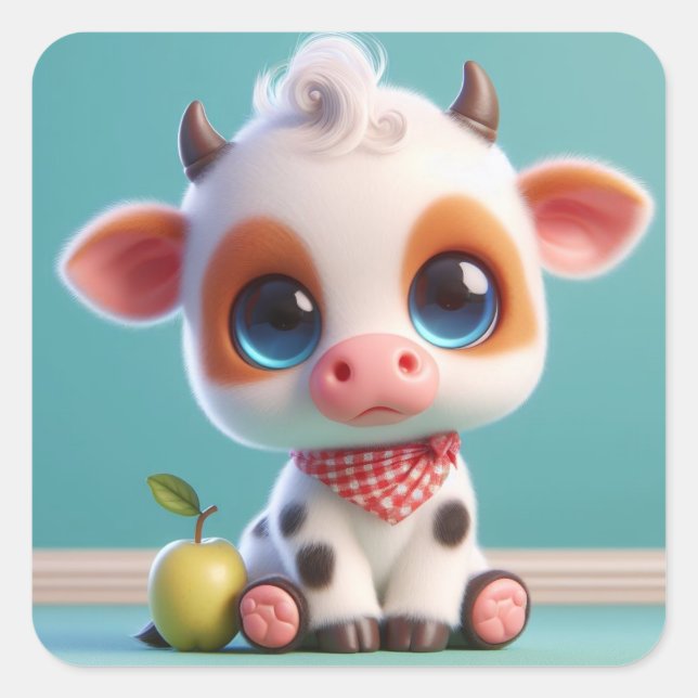 "Charlie" Fyrkantigt Klistermärke (Framsida)