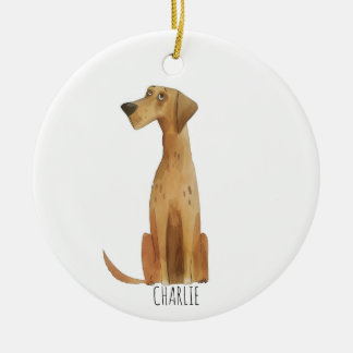 Charlie Hund Julgransprydnad Keramik