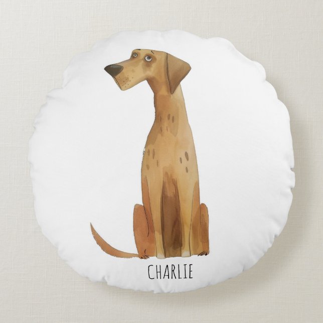 Charlie Hund Rund Kudde (Framsidan)