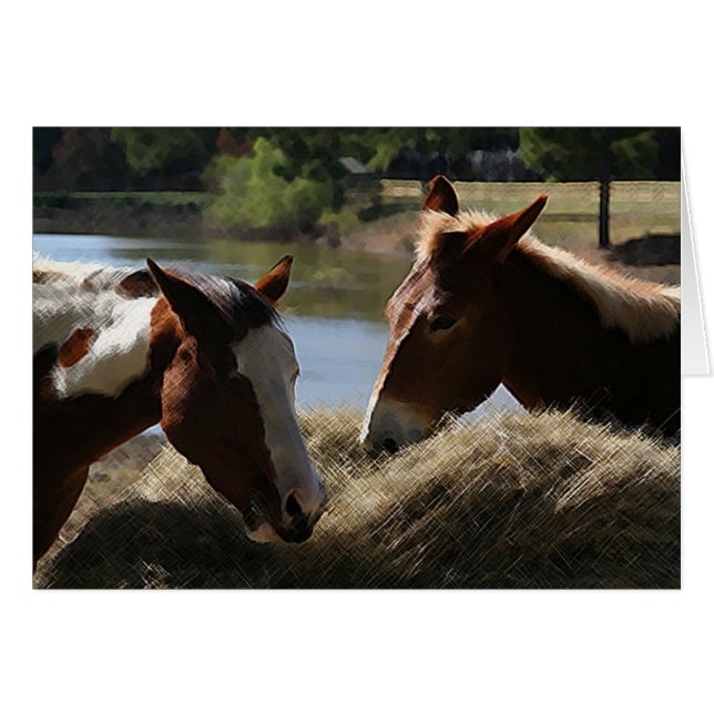 Charlie Mule och Dulce Maria Hälsningskort (Framsidan Horizontal)