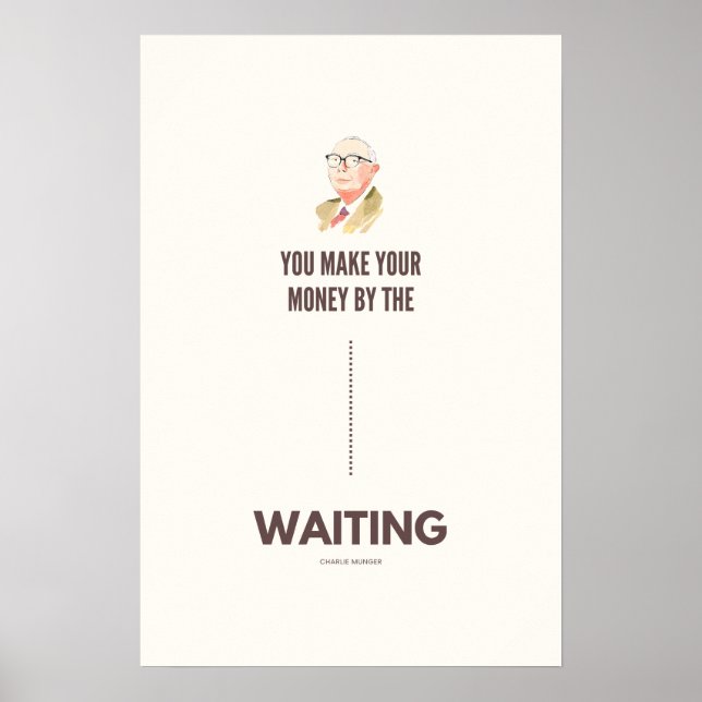 Charlie Munger citerar Patient i Investing Poster (Framsidan)
