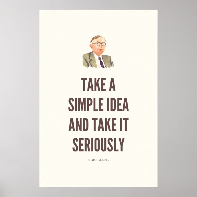 Charlie Munger Quote Poster (Framsidan)