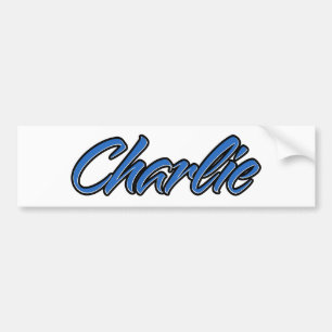Charlie Namn blue Aufkleber Sticker Autoaufkleber Bildekal