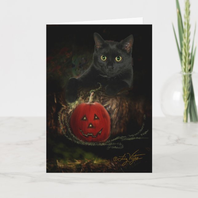 Charlie och hans Magic Pumpkin Card Kort (Framsida)