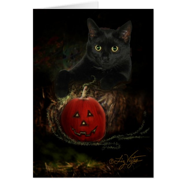Charlie och hans magiska Pumpkin Blank Card Hälsningskort (Framsidan)