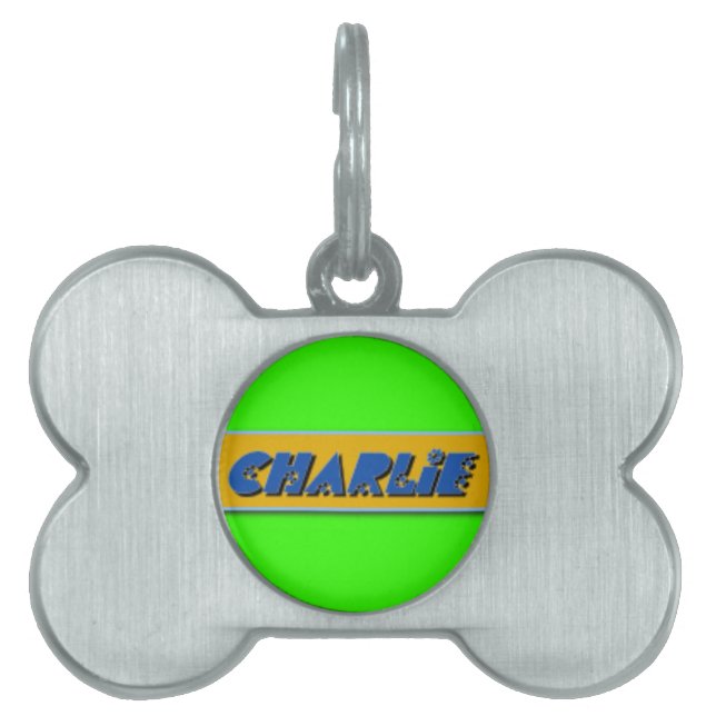 Charlie Pet Tag Namnbricka Husdjur (Framsidan)