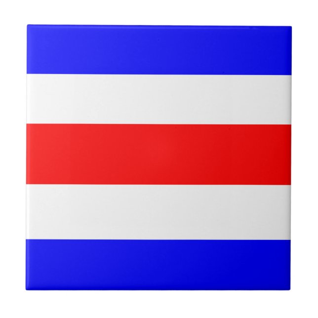 Charlie Rött vitt blått Kakelplatta (Framsidan)