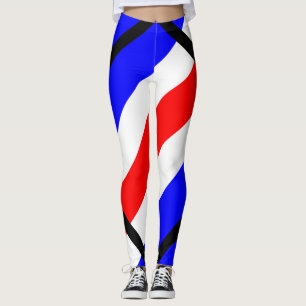 Charlie Rött vitt blått Leggings