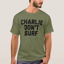 Charlie surfar inte tröttar ut den gröna T-tröja Tröja