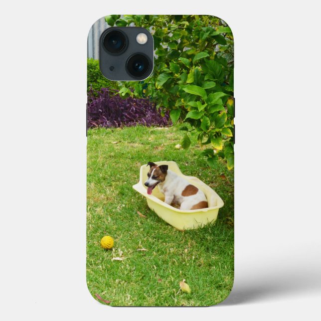 Charlie The Fox Terrier Badtid, iPhone 13 Fodral (Baksida)
