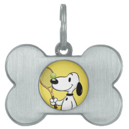 Charlie the Tennis Player, by Natasha Us   ID-bricka Husdjur