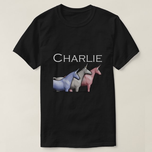 Charlie Unicorns Shun Raglan Baseball Tee (Design framsida)