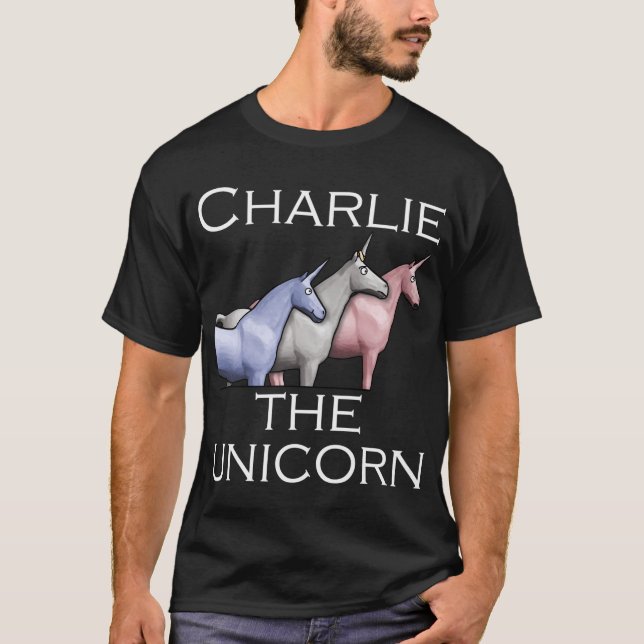 Charlie Unicorns Shun T Shirt (Framsida)
