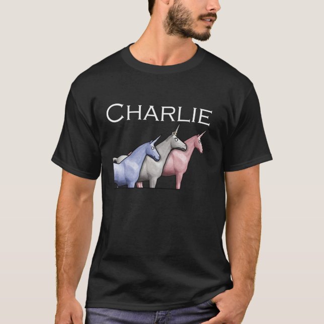 Charlie Unicorns Shun T Shirt (Framsida)