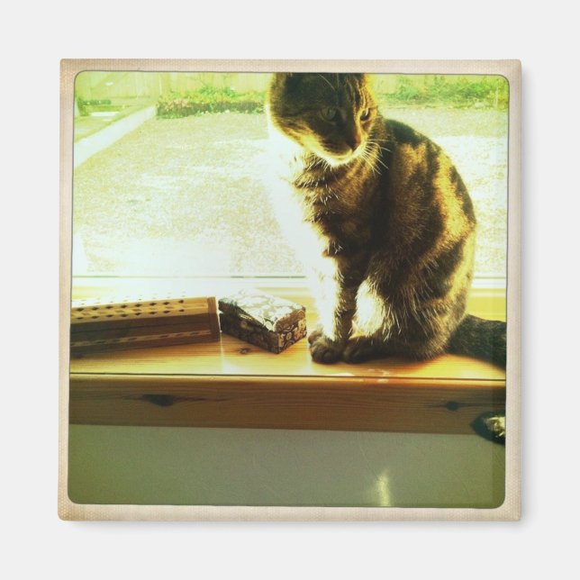 Charlie vid fönstret magnet (Framsidan)