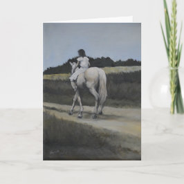 Charlie's Ride Animal Art Horse Equine Blank Card Kort