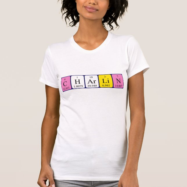 Charlin Periodisk skjorta bord namn T-shirt (Framsida)