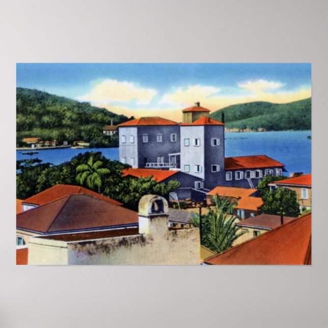 Charlotte Amalie Virgin Islands Rum Factory Poster (Framsidan)