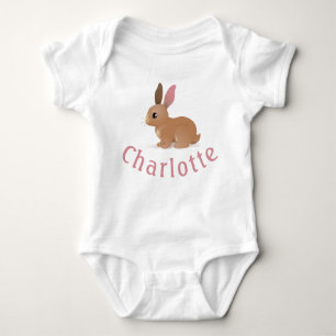 Charlotte Anpassningsbar Bunny Nursery Girls Namn  T Shirt