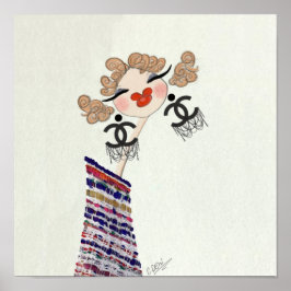 Charlotte är lycklig Glam Mode Konst Poster