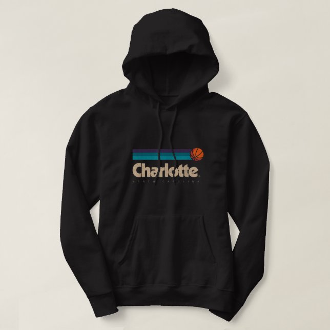 Charlotte Basketball B-Boll City North Carolina Ch Hoodie (Design framsida)