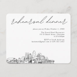 Charlotte Bröllop Elegant Rehearsal-kortet för höl Tilläggskort