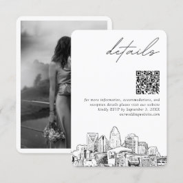 Charlotte Bröllop Modern Details QR Code Small Tilläggskort
