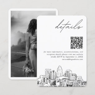 Charlotte Bröllop Modern Details QR Code Small Tilläggskort