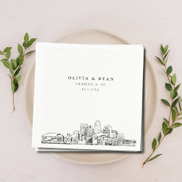 Charlotte Bröllop Papper Cocktail Napkin Pappersservett