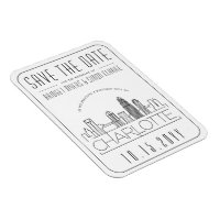 Charlotte Bröllop Stylized Skyline Spara datum