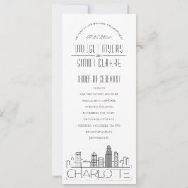 Charlotte | Bröllopsprogrammet Modern deco Inbjudningar