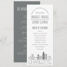 Charlotte | Bröllopsprogrammet Modern deco Inbjudningar