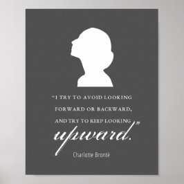 Charlotte Bronte - Behållan Tittar uppåt - svart Poster