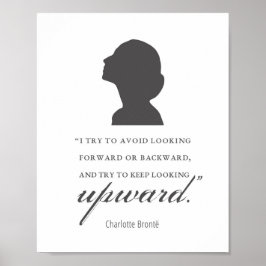 Charlotte Bronte - Behållan Tittar uppåt - vit Poster