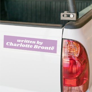 Charlotte Brontë Bok Älskare Cute Pastel Lila Bildekal