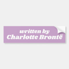 Charlotte Brontë Bok Älskare Cute Pastel Lila Bildekal
