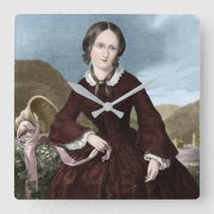 Charlotte Bronte Fyrkantig Klocka