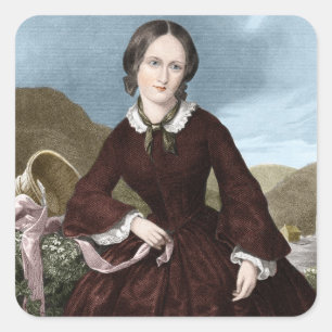 Charlotte Bronte Fyrkantigt Klistermärke