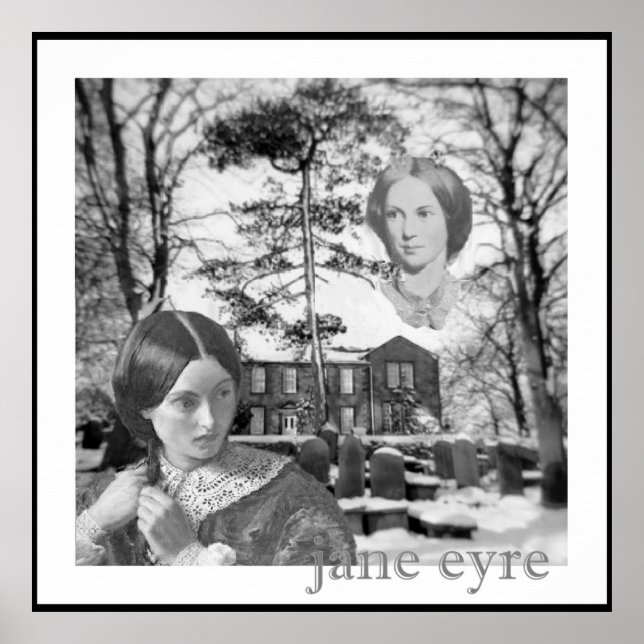 Charlotte Bronte har sin öga på Jane Eyre Poster (Framsidan)