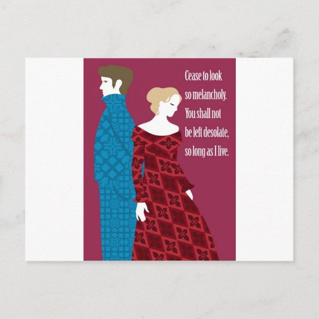 Charlotte Bronte "Jane Eyre" gåva med Vykort (Framsida)