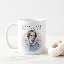 Charlotte Bronte Porträtt by Richmond with Flowers