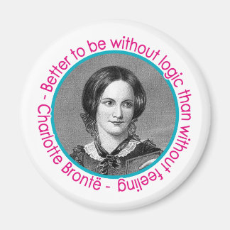 Charlotte Bronte Porträtt med citat Magnet